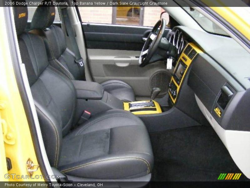 Top Banana Yellow / Dark Slate Gray/Light Graystone 2006 Dodge Charger R/T Daytona