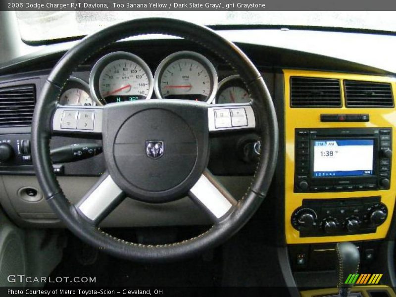 Top Banana Yellow / Dark Slate Gray/Light Graystone 2006 Dodge Charger R/T Daytona