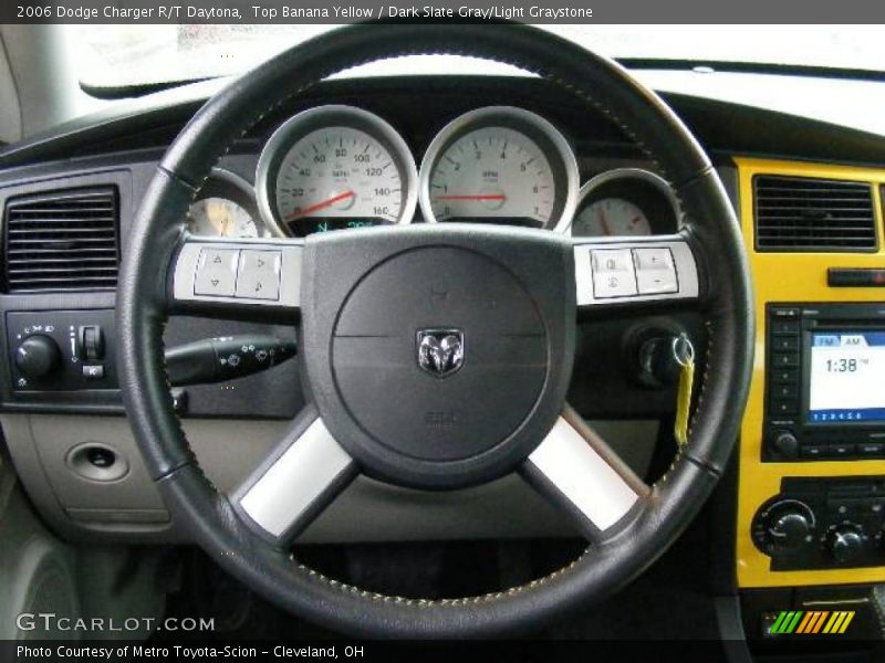 Top Banana Yellow / Dark Slate Gray/Light Graystone 2006 Dodge Charger R/T Daytona