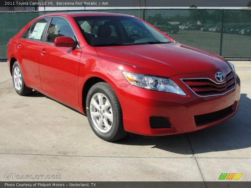Barcelona Red Metallic / Ash 2011 Toyota Camry LE V6