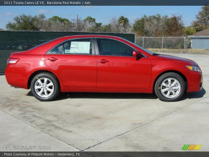 Barcelona Red Metallic / Ash 2011 Toyota Camry LE V6