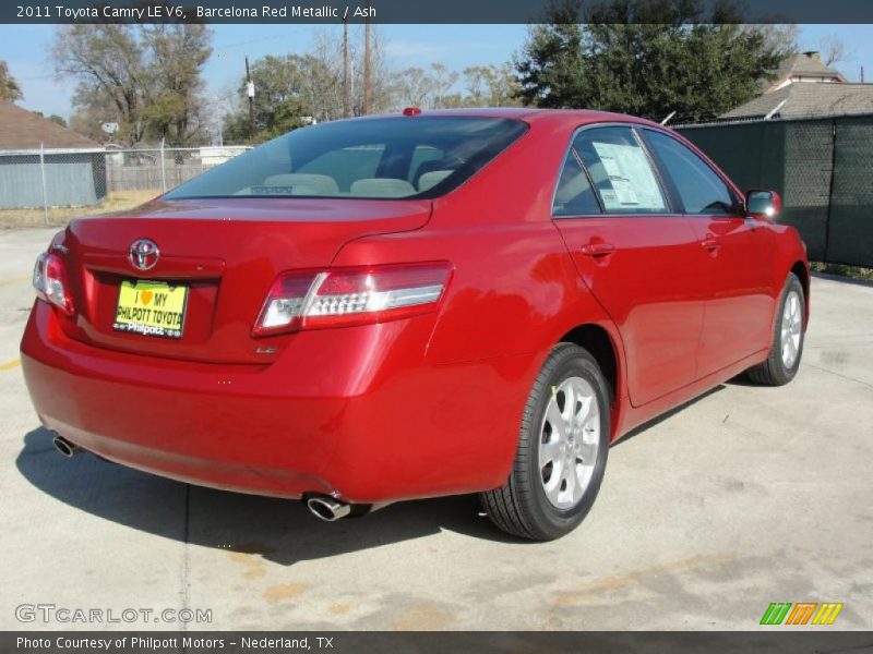 Barcelona Red Metallic / Ash 2011 Toyota Camry LE V6
