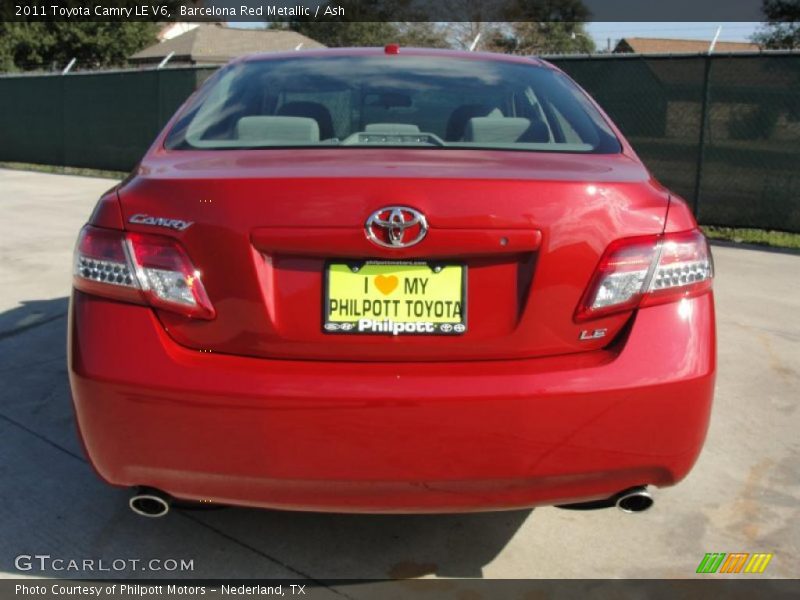 Barcelona Red Metallic / Ash 2011 Toyota Camry LE V6