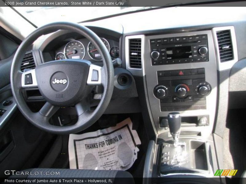 Stone White / Dark Slate Gray 2008 Jeep Grand Cherokee Laredo