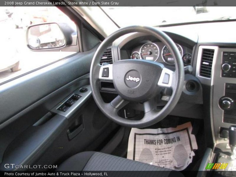 Stone White / Dark Slate Gray 2008 Jeep Grand Cherokee Laredo