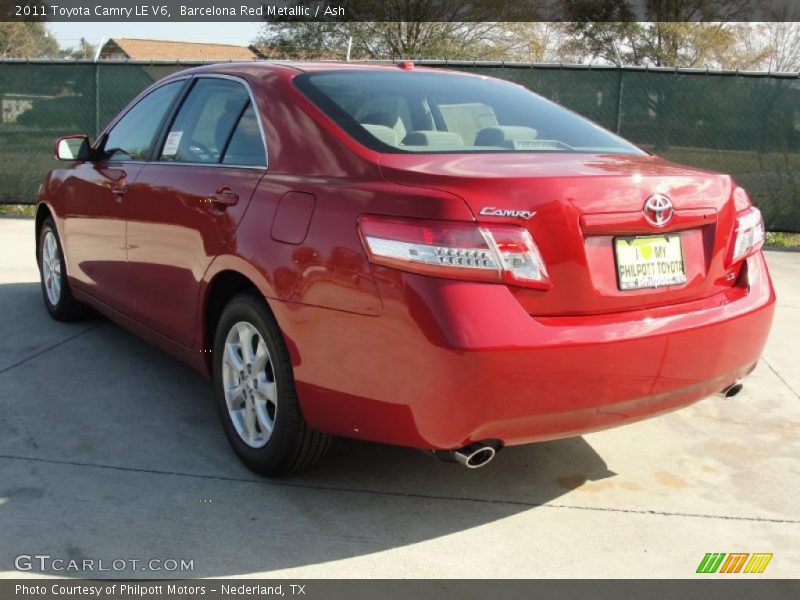Barcelona Red Metallic / Ash 2011 Toyota Camry LE V6