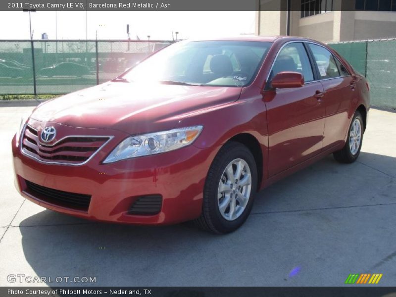 Barcelona Red Metallic / Ash 2011 Toyota Camry LE V6