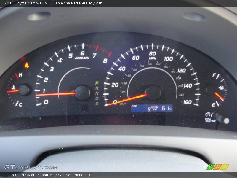 Barcelona Red Metallic / Ash 2011 Toyota Camry LE V6