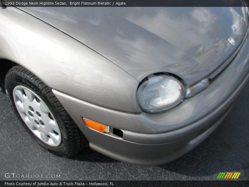Bright Platinum Metallic / Agate 1999 Dodge Neon Highline Sedan