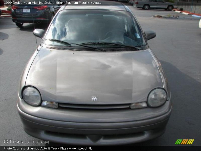 Bright Platinum Metallic / Agate 1999 Dodge Neon Highline Sedan