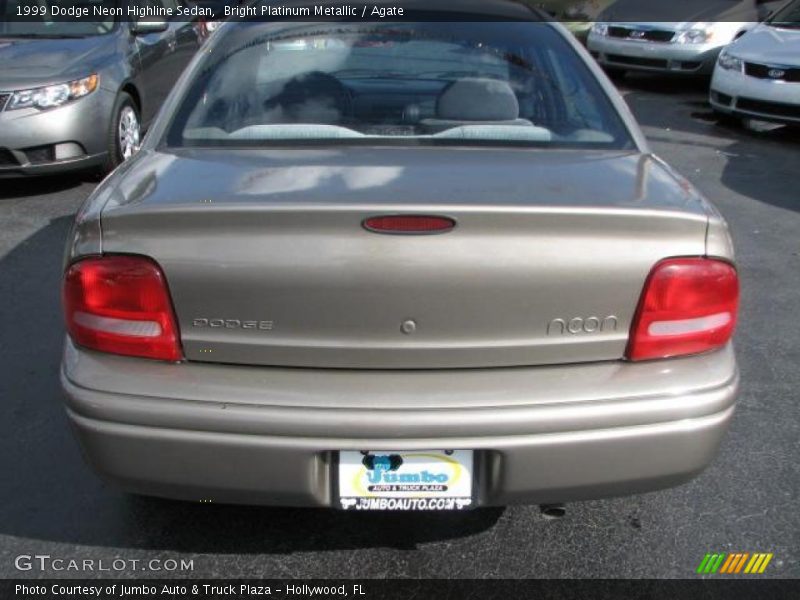 Bright Platinum Metallic / Agate 1999 Dodge Neon Highline Sedan