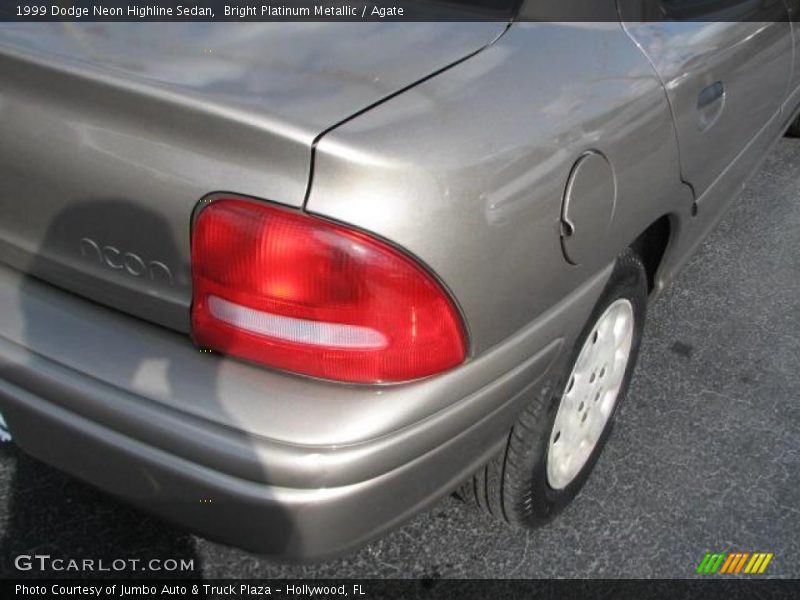 Bright Platinum Metallic / Agate 1999 Dodge Neon Highline Sedan