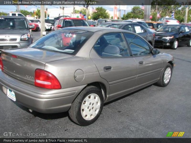 Bright Platinum Metallic / Agate 1999 Dodge Neon Highline Sedan