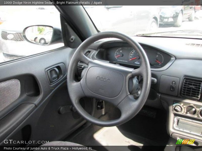 Bright Platinum Metallic / Agate 1999 Dodge Neon Highline Sedan