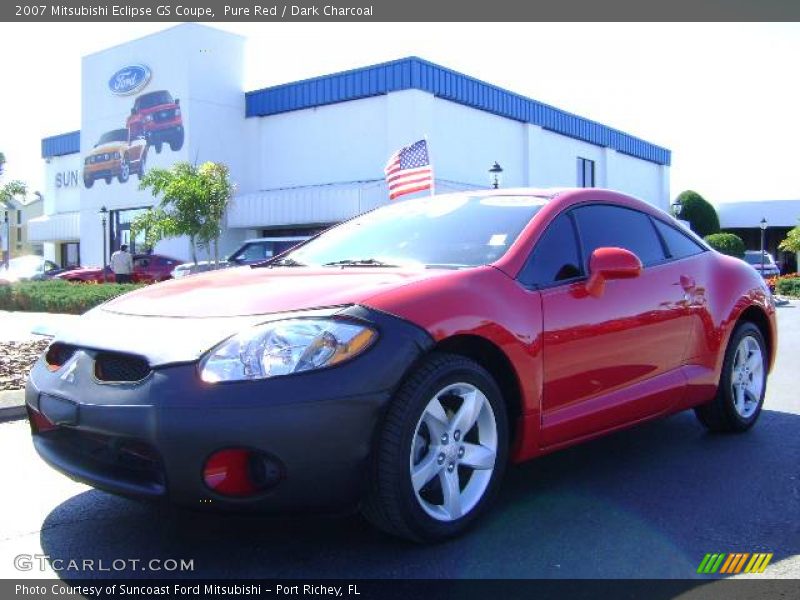 Pure Red / Dark Charcoal 2007 Mitsubishi Eclipse GS Coupe
