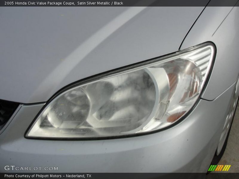 Satin Silver Metallic / Black 2005 Honda Civic Value Package Coupe