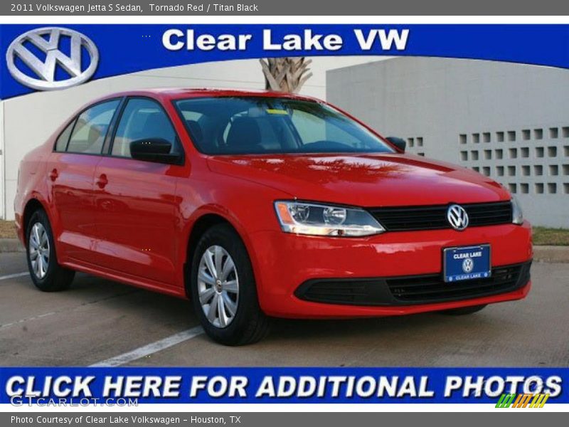 Tornado Red / Titan Black 2011 Volkswagen Jetta S Sedan