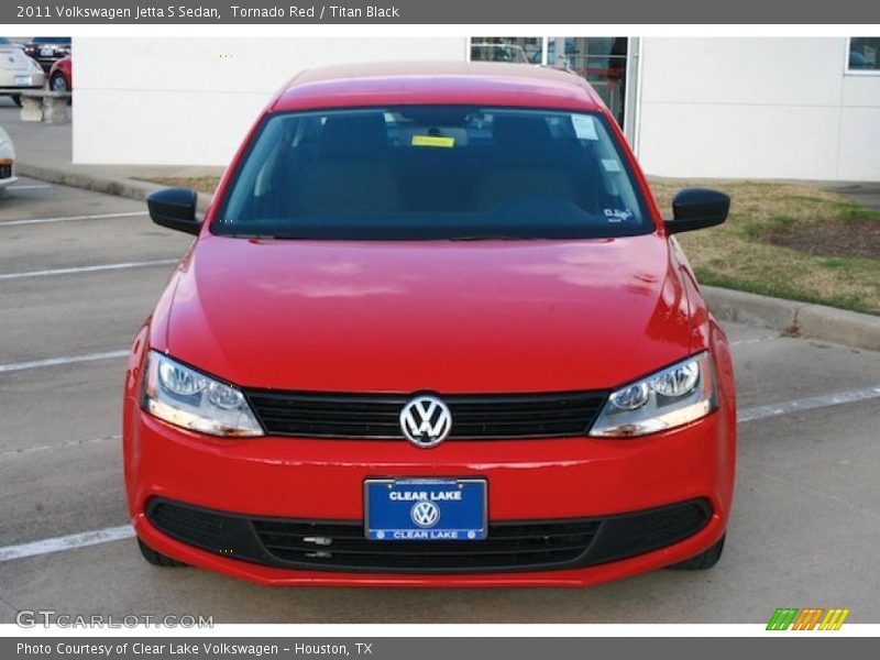 Tornado Red / Titan Black 2011 Volkswagen Jetta S Sedan