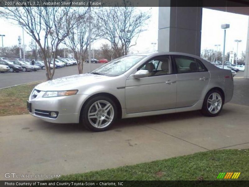 Alabaster Silver Metallic / Taupe 2007 Acura TL 3.2