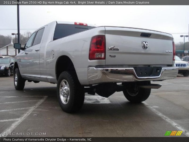 Bright Silver Metallic / Dark Slate/Medium Graystone 2011 Dodge Ram 2500 HD Big Horn Mega Cab 4x4