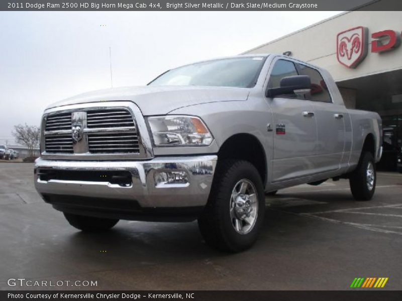 Bright Silver Metallic / Dark Slate/Medium Graystone 2011 Dodge Ram 2500 HD Big Horn Mega Cab 4x4