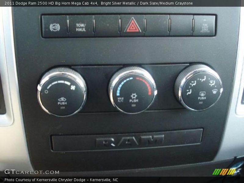 Controls of 2011 Ram 2500 HD Big Horn Mega Cab 4x4