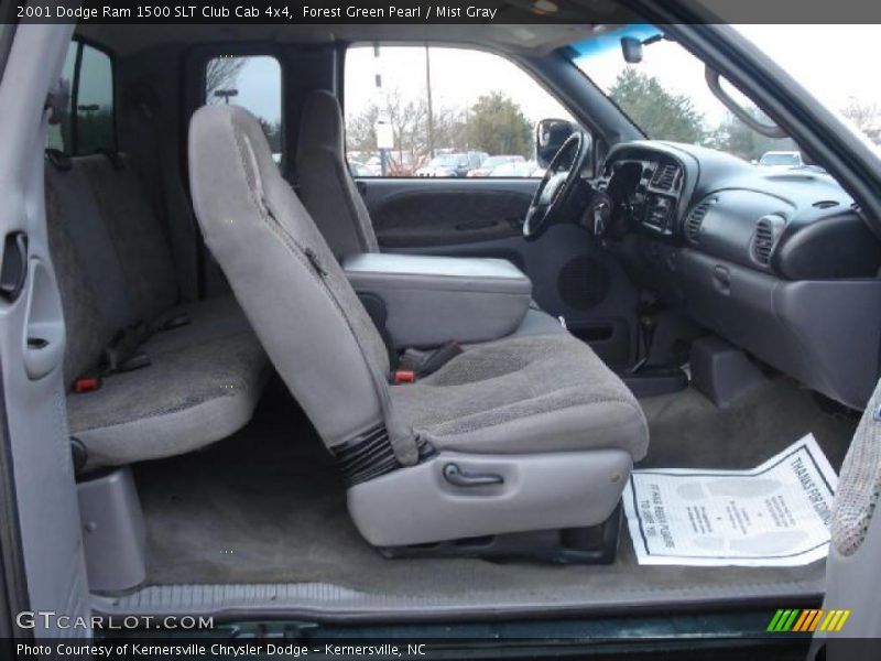 Forest Green Pearl / Mist Gray 2001 Dodge Ram 1500 SLT Club Cab 4x4