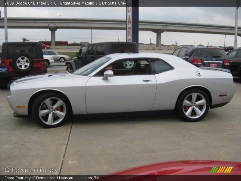 Bright Silver Metallic / Dark Slate Gray 2009 Dodge Challenger SRT8
