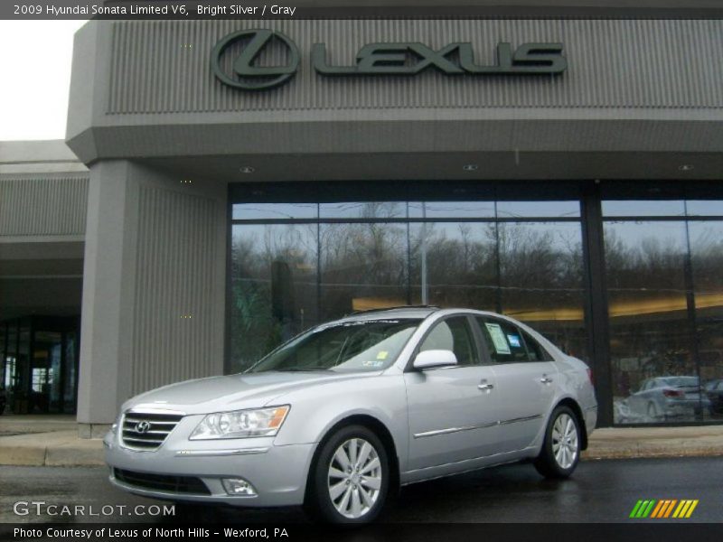 Bright Silver / Gray 2009 Hyundai Sonata Limited V6