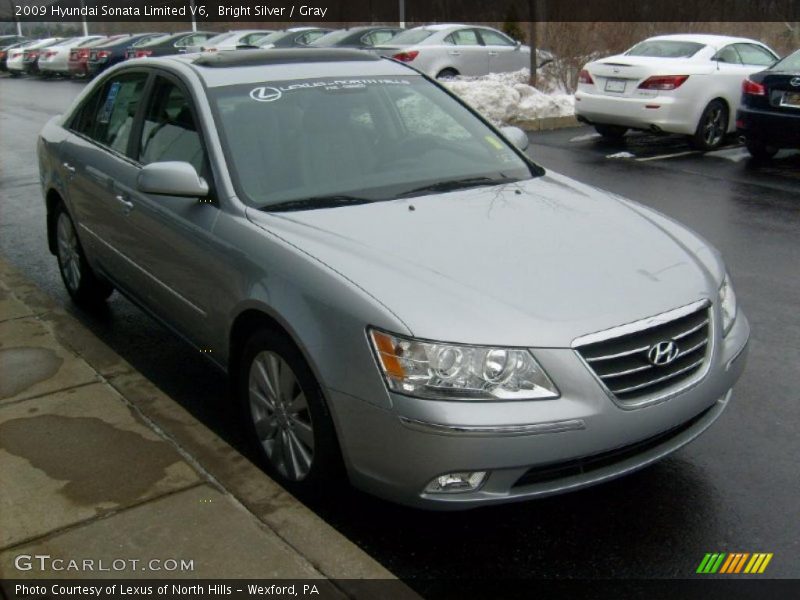 Bright Silver / Gray 2009 Hyundai Sonata Limited V6