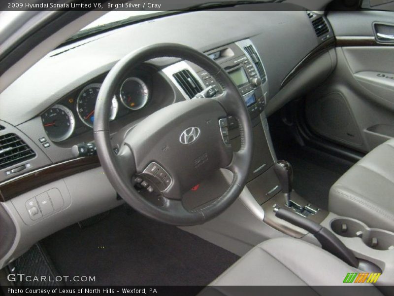 Bright Silver / Gray 2009 Hyundai Sonata Limited V6