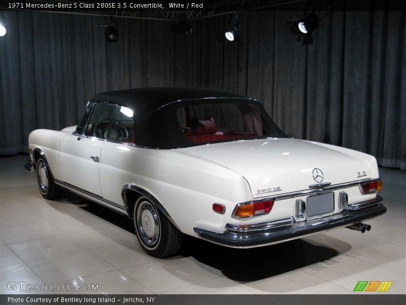 White / Red 1971 Mercedes-Benz S Class 280SE 3.5 Convertible