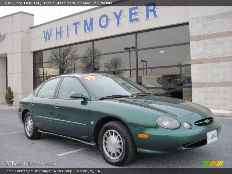 Tropic Green Metallic / Medium Graphite 1999 Ford Taurus SE
