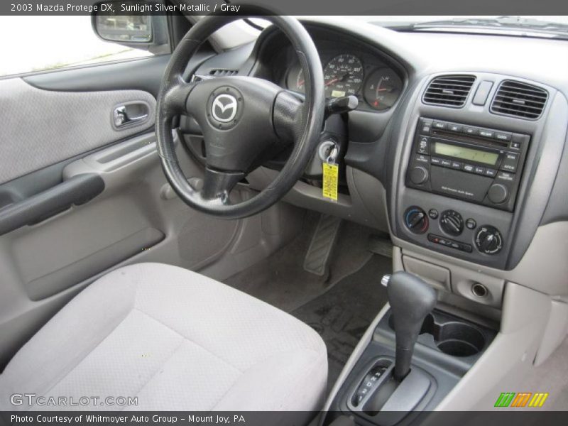 Sunlight Silver Metallic / Gray 2003 Mazda Protege DX