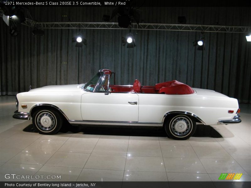 White / Red 1971 Mercedes-Benz S Class 280SE 3.5 Convertible