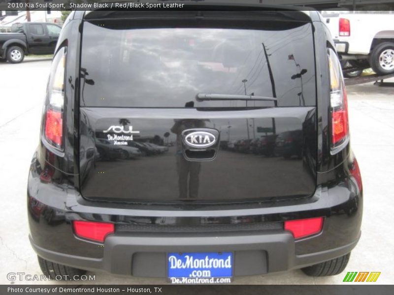 Shadow Black / Red/Black Sport Leather 2010 Kia Soul Sport