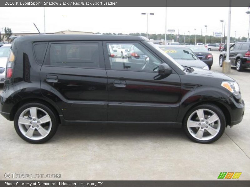 Shadow Black / Red/Black Sport Leather 2010 Kia Soul Sport