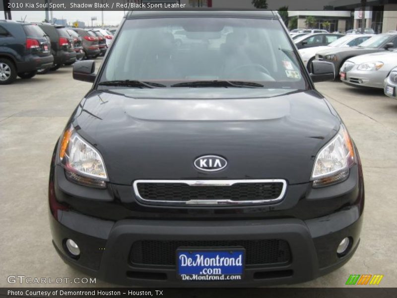 Shadow Black / Red/Black Sport Leather 2010 Kia Soul Sport