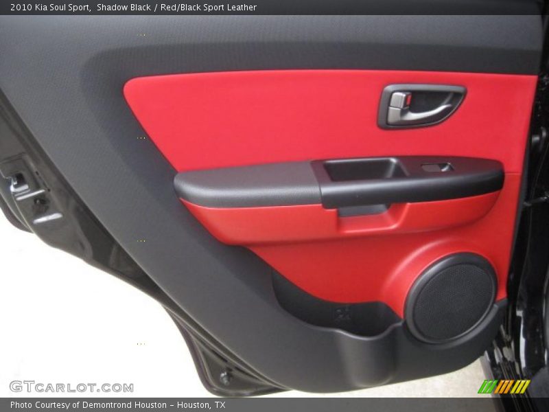 Shadow Black / Red/Black Sport Leather 2010 Kia Soul Sport