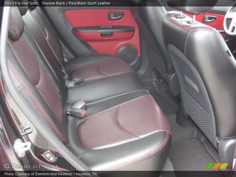 Shadow Black / Red/Black Sport Leather 2010 Kia Soul Sport