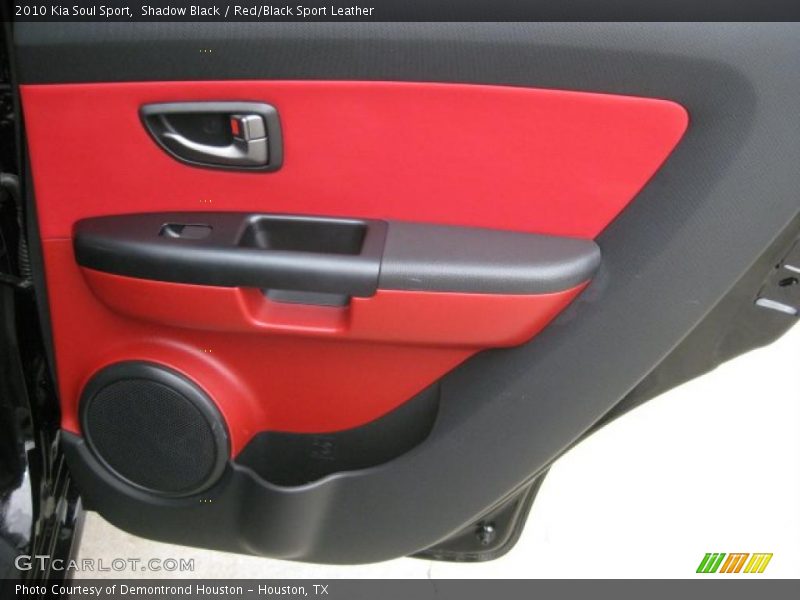 Shadow Black / Red/Black Sport Leather 2010 Kia Soul Sport