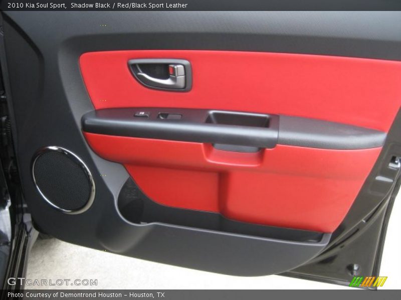 Shadow Black / Red/Black Sport Leather 2010 Kia Soul Sport
