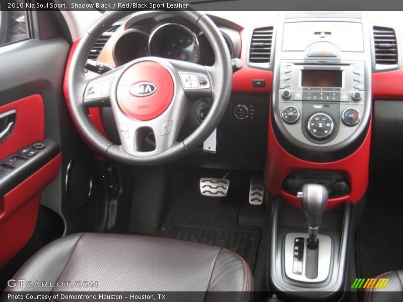 Shadow Black / Red/Black Sport Leather 2010 Kia Soul Sport
