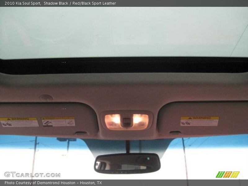 Shadow Black / Red/Black Sport Leather 2010 Kia Soul Sport