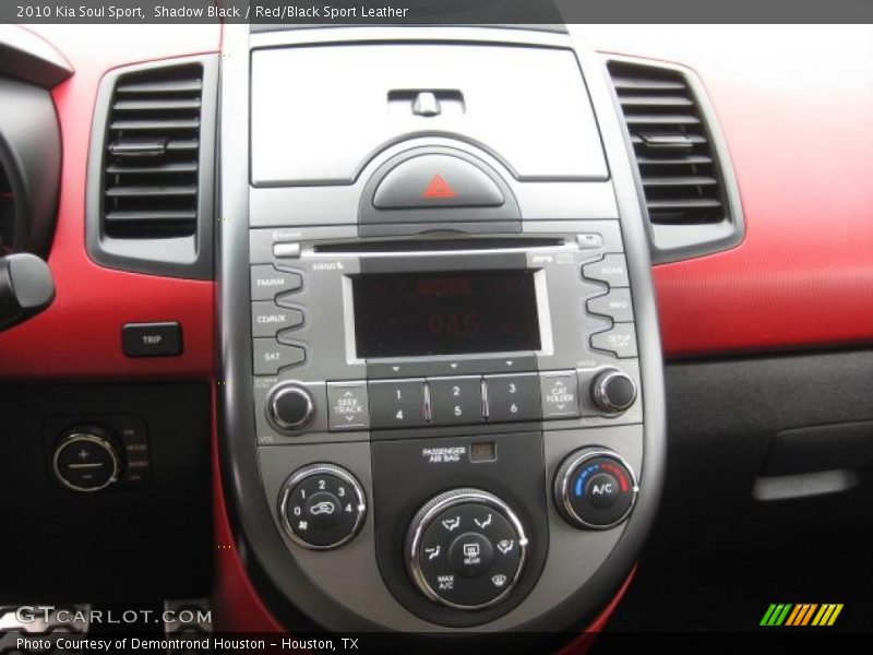 Shadow Black / Red/Black Sport Leather 2010 Kia Soul Sport