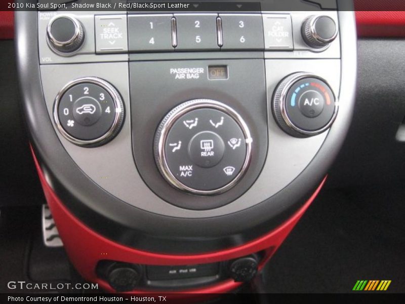 Shadow Black / Red/Black Sport Leather 2010 Kia Soul Sport