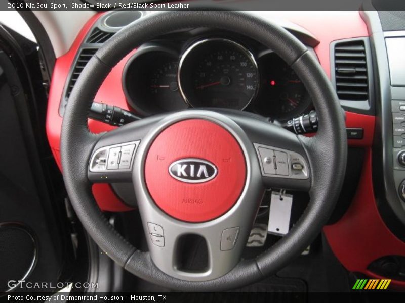 Shadow Black / Red/Black Sport Leather 2010 Kia Soul Sport