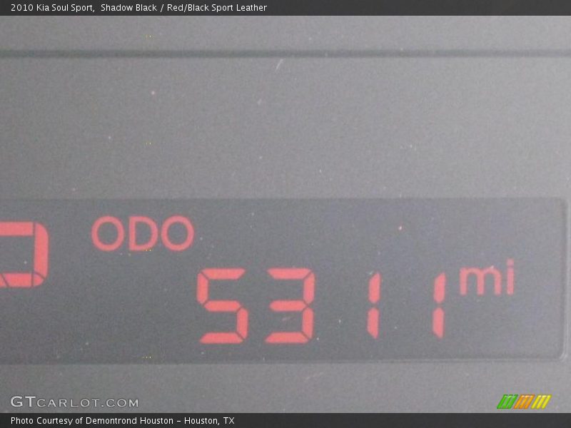 Shadow Black / Red/Black Sport Leather 2010 Kia Soul Sport