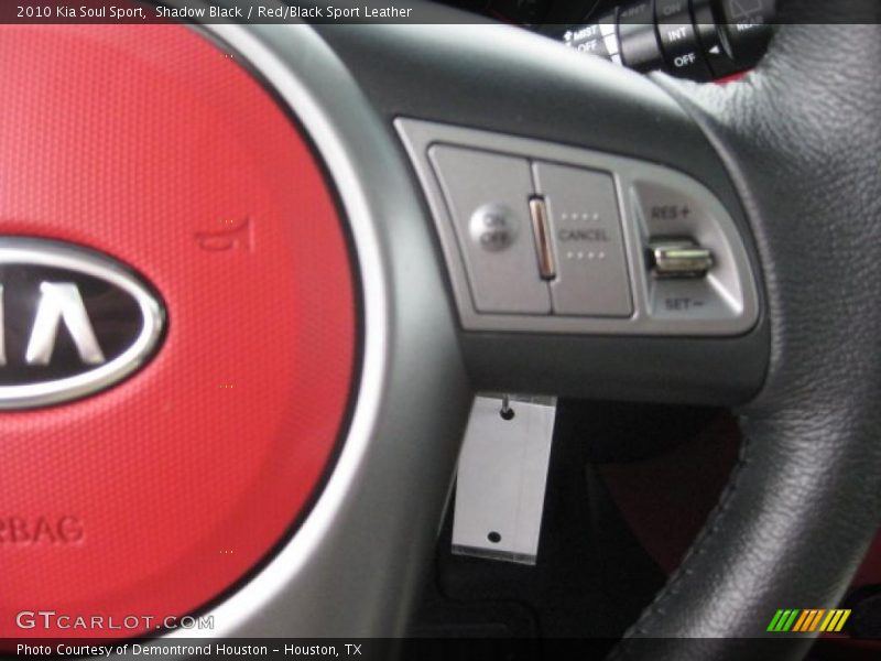 Shadow Black / Red/Black Sport Leather 2010 Kia Soul Sport