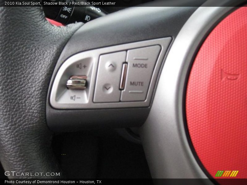 Shadow Black / Red/Black Sport Leather 2010 Kia Soul Sport